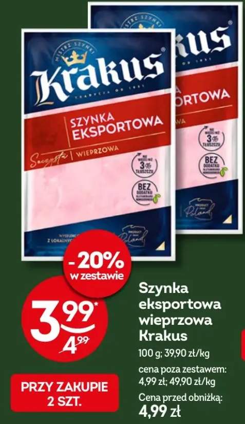 Szynka eksportowa wieprzowa Krakus