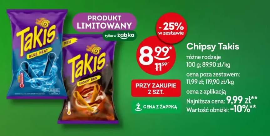 Chipsy Takis różne rodzaje