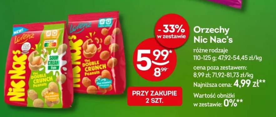 Orzechy Nic Nac's różne rodzaje