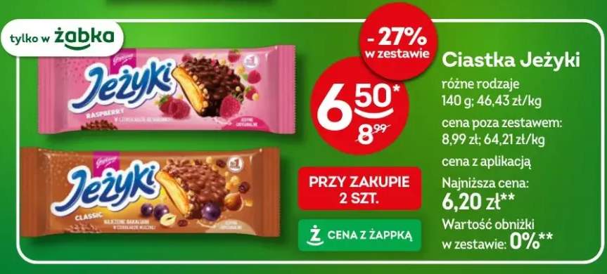 Ciastka jeżyki różne rodzaje