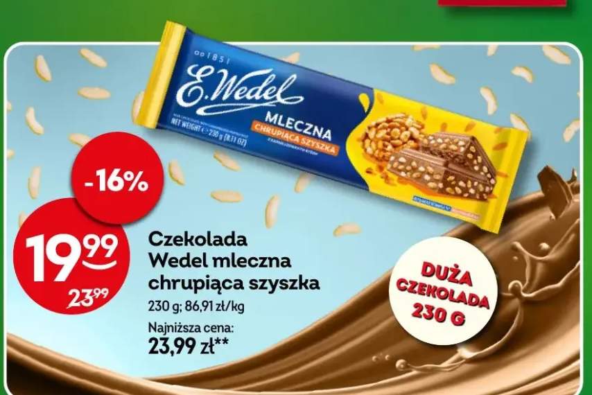 Czekolada Wedel mleczna chrupiąca szyszka