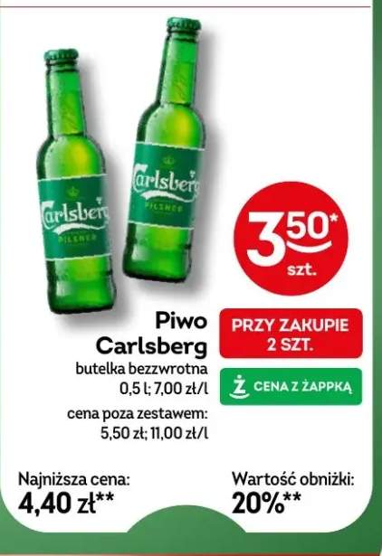 Piwo carlsberg butelka bezzwrotna