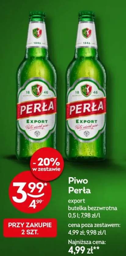 Piwo Perła export butelka bezzwrotna