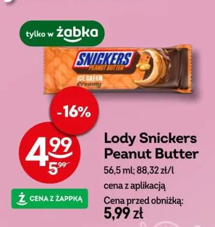 Lody Snickers Peanut Butter