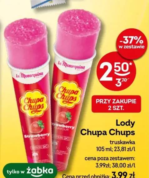Lody Chupa Chups truskawka