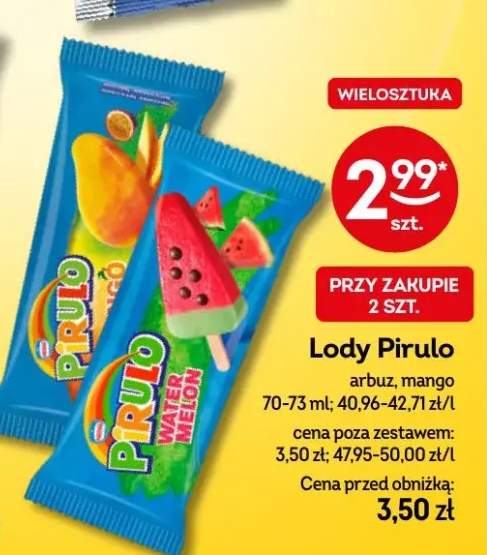 Lody pirulo arbuz, mango