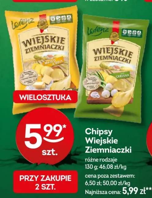 Chipsy Wiejskie ziemniaczki różne rodzaje