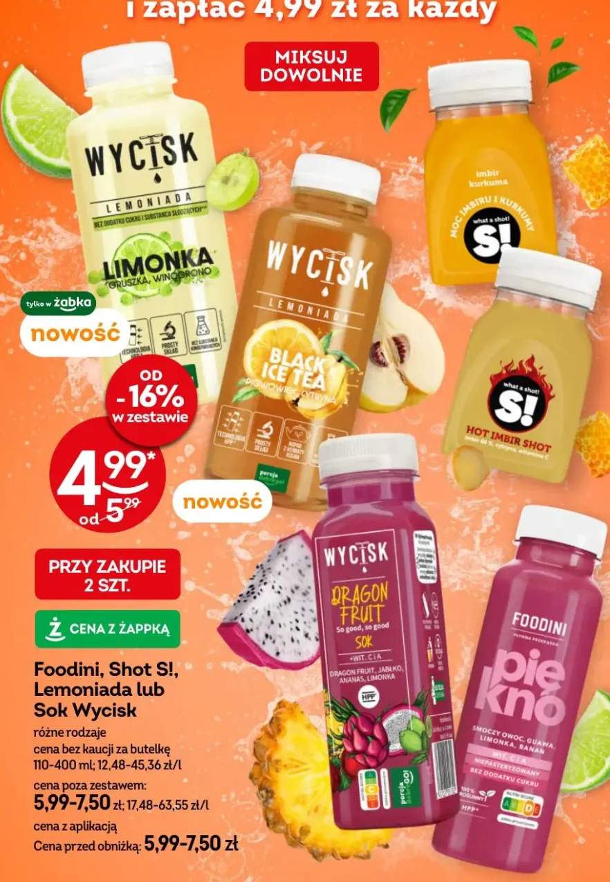 Sok Wycisk różne rodzaje