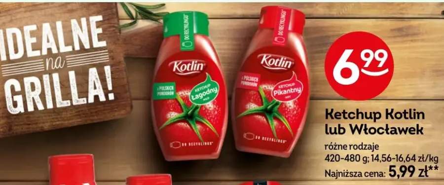 Ketchup Kotlin lub Włocławek różne rodzaje