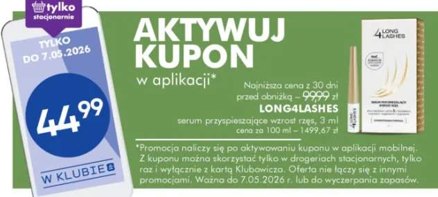Serum Long4Lashes przyspieszające wzrost rzęs 3ml