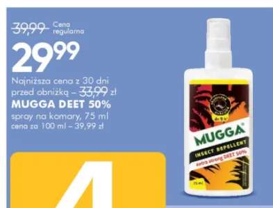Spray na komary Mugga DEET 50% 75ml
