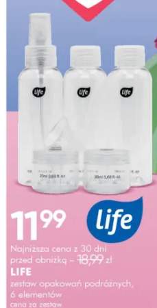 Zestaw opakowań podróżnych Life 6 elementów