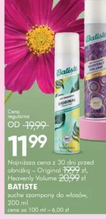 Suchy szampon Batiste Original 200ml