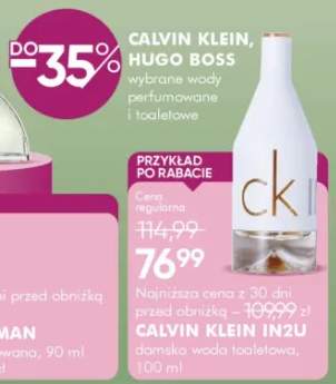 Woda toaletowa damska Calvin Klein In2U