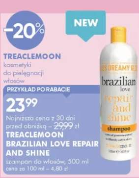 Szampon do włosów Treaclemoon Brazilian Love Repair And Shine