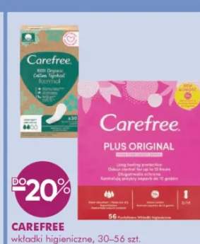 Wkładki higieniczne carefree plus original