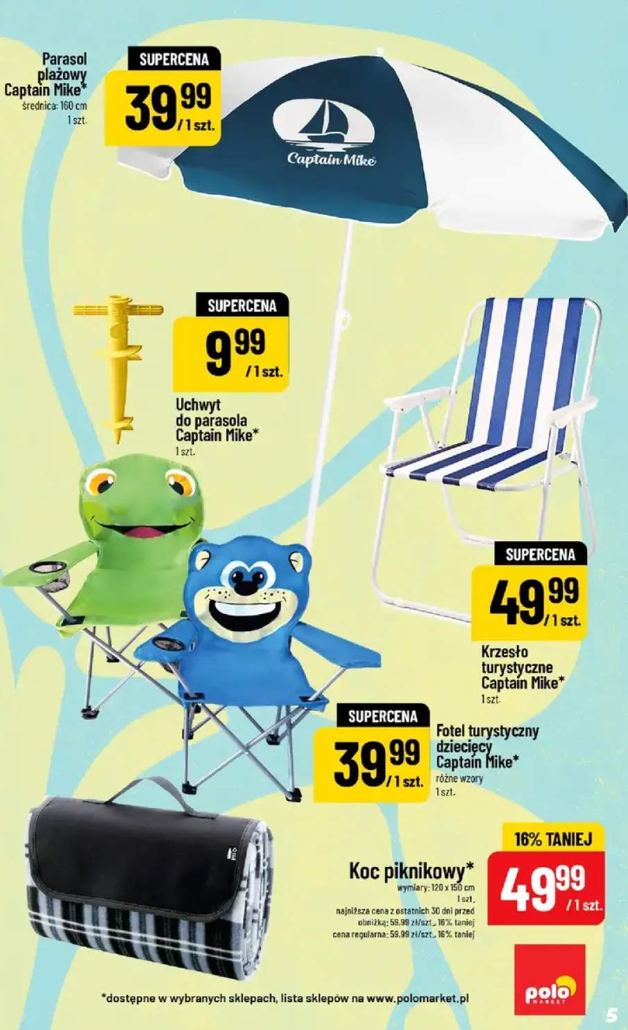 Parasol plażowy Captain Mike