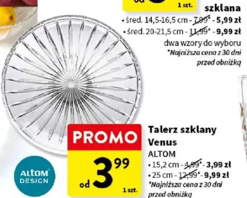 Talerz szklany Venus 15,2cm