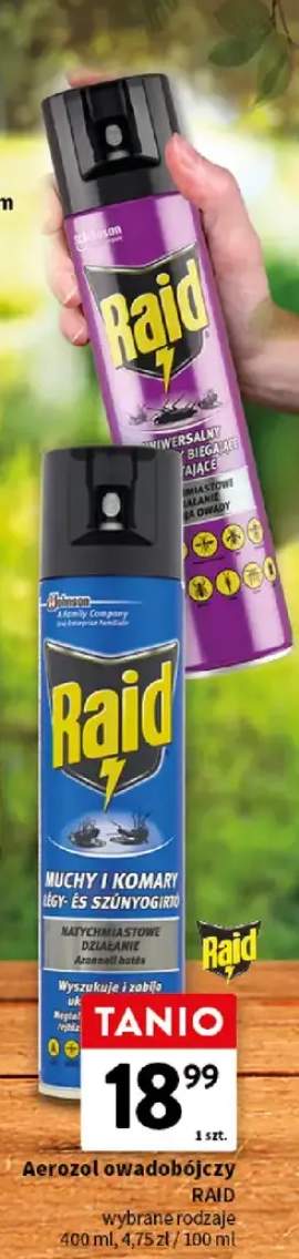 Aerozol owadobójczy raid wybrane rodzaje