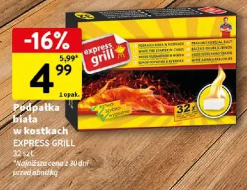 Podpałka biała w kostkach Express Grill 32szt.