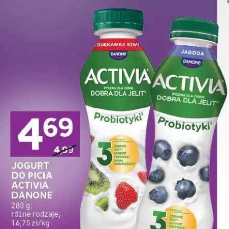 Jogurt do picia Activia jagoda Danone