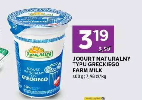 Jogurt naturalny typu greckiego Farm Milk
