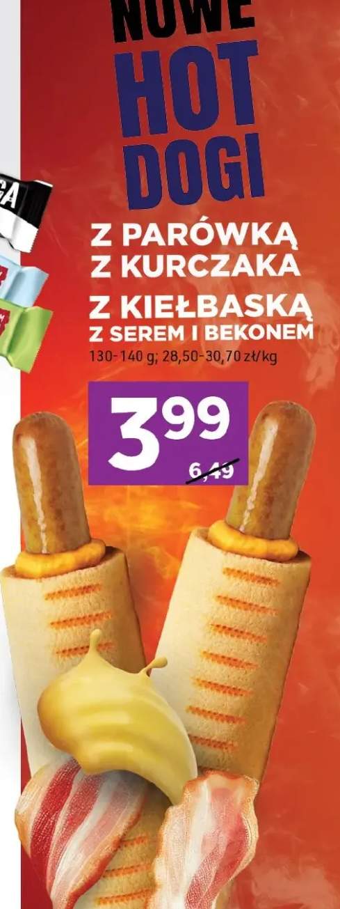 Hot dog z parówką z kurczaka