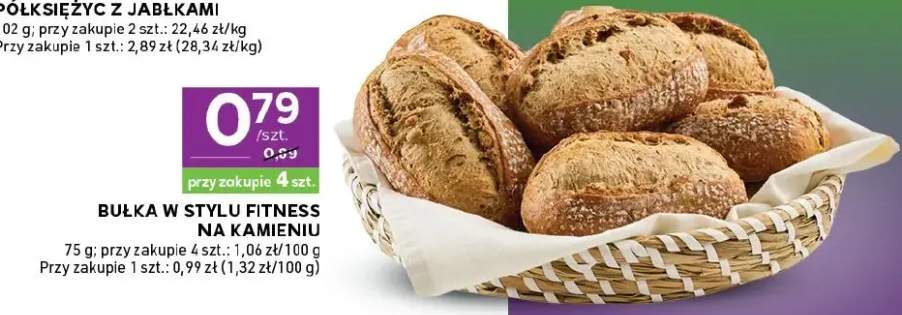 Bułka w stylu fitness na kamieniu