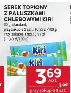 Serek topiony z paluszkami chlebowymi Kiri standard