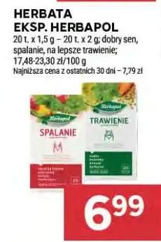 Herbata ekspresowa Herbapol spalanie