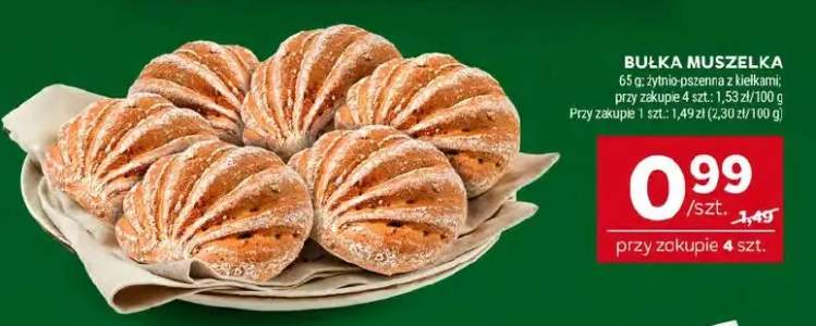 Bułka muszelka żytnio-pszenna z kiełkami