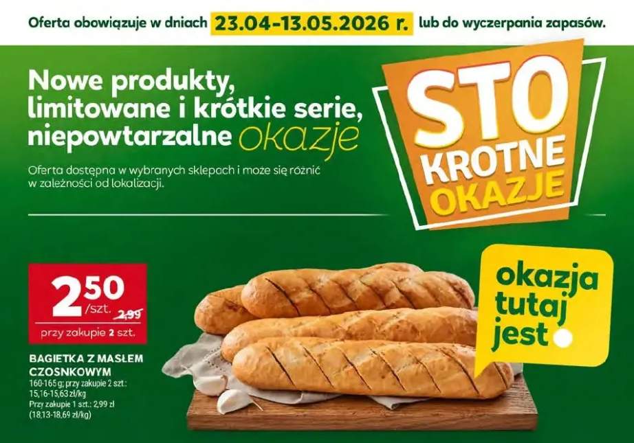 Bagietka z masłem czosnkowym