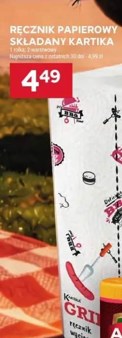 Ręcznik papierowy składany Kartika 1 rolka 2-warstwowy