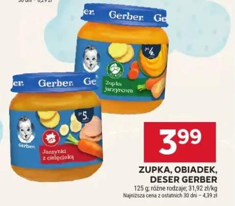 Zupka obiadek deser Gerber