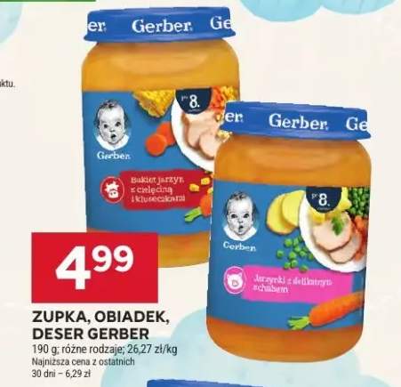 Zupka obiadek deser Gerber