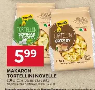 Makaron tortellini grzyby Novelle