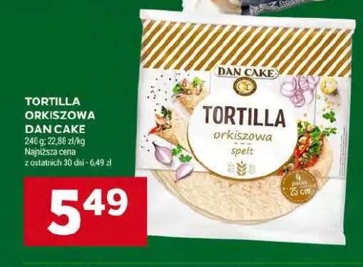Tortilla orkiszowa Dan Cake