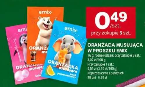 Oranżada musująca w proszku Emix