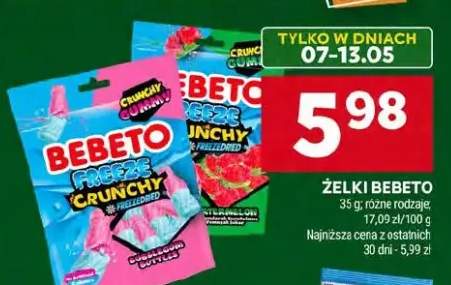 Żelki Bebeto Freeze Crunchy