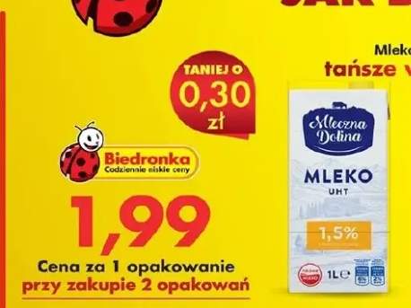 Mleko UHT Mleczna Dolina 1,5%