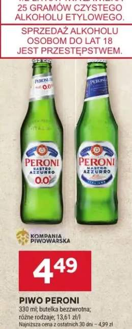 Piwo Peroni Nastro Azzurro 0.0% butelka bezzwrotna