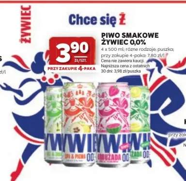Piwo smakowe Żywiec 0,0%
