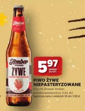 Piwo Amber Żywe Niepasteryzowane