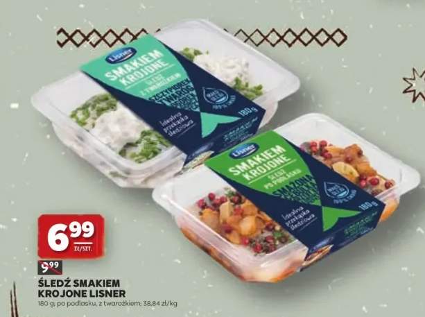 Śledź smakiem krojone z twarożkiem Lisner