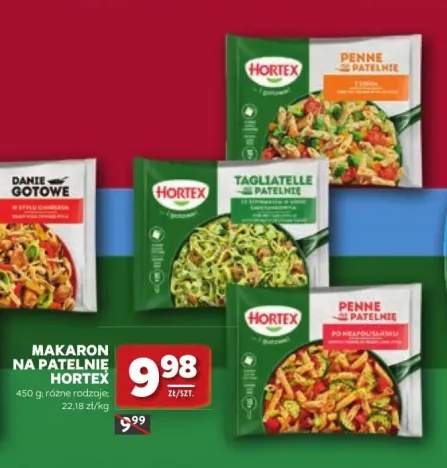 Makaron na patelnię Hortex Penne z tłem