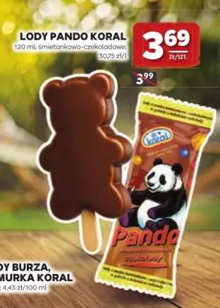 Lody Panda śmietankowo-czekoladowe Koral