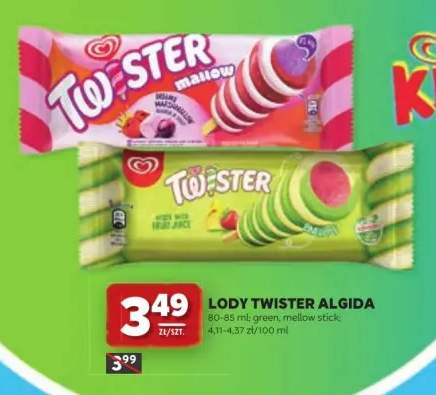 Lody Twister Algida mellow stick