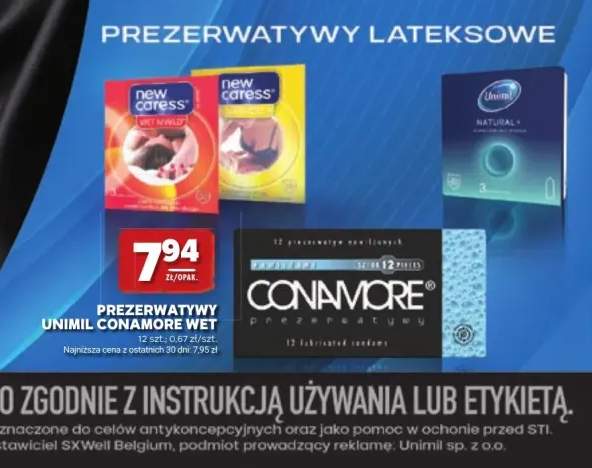 Prezerwatywy Unimil New Caress lateksowe