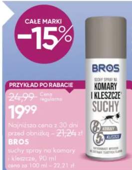 Bros suchy spray na komary i kleszcze