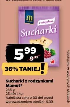 Sucharki z rodzynkami Mamut